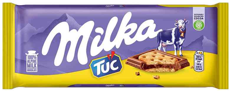 Шоколад молочный Milka Тук с соленым крекером