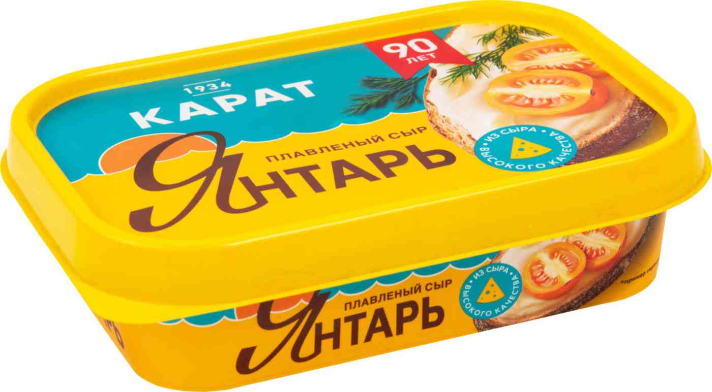 Сыр плавленый Карат Янтарь 45%