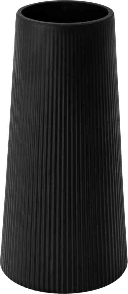 

Ваза стеклянная рифленая Freshcook, цвет черный