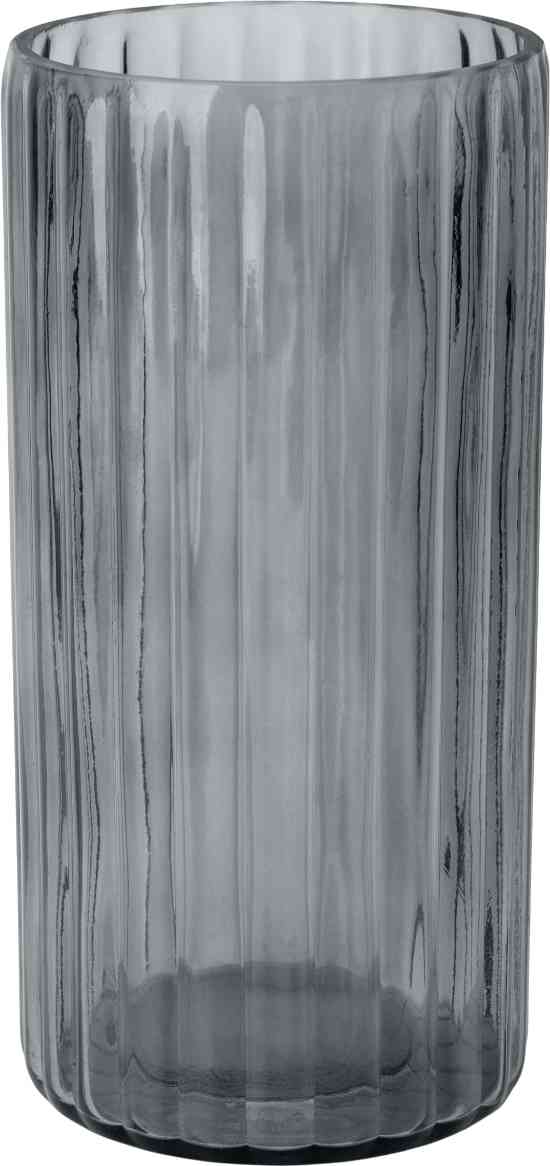

Ваза стеклянная рифленая Freshcook, цвет прозрачный графит