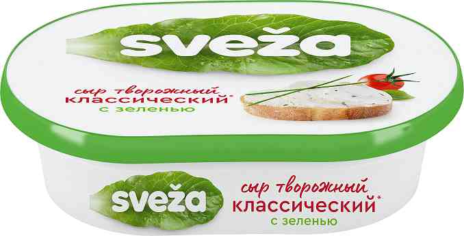 Сыр творожный Sveza с зеленью 60%