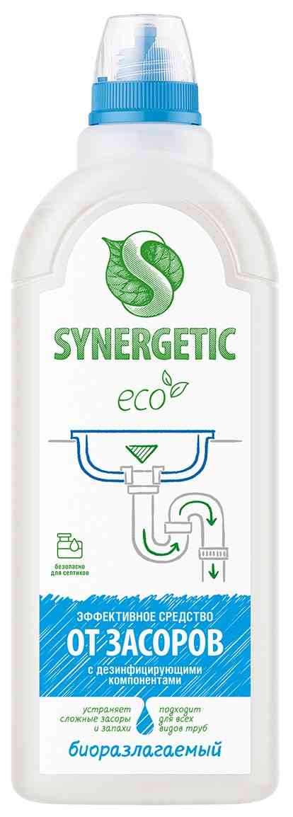 Средство от засоров Synergetic для септиков и любых видов труб биоразлагаемое 249₽
