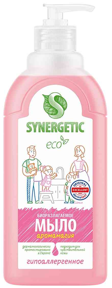 

Жидкое мыло биоразлагаемое гипоаллергенное Synergetic Аромамагия