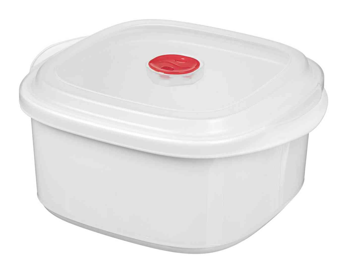 

Ёмкость для СВЧ пластиковая Homver Bergamo с клапаном, цвет белый