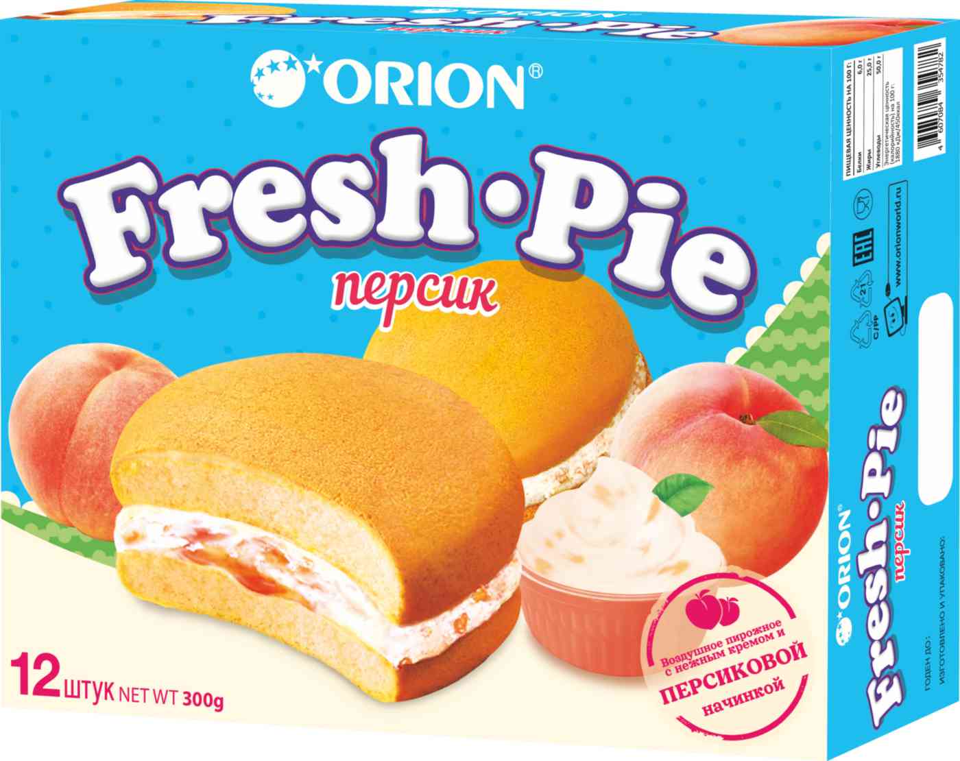 

Пирожное Orion Fresh-Pie персик