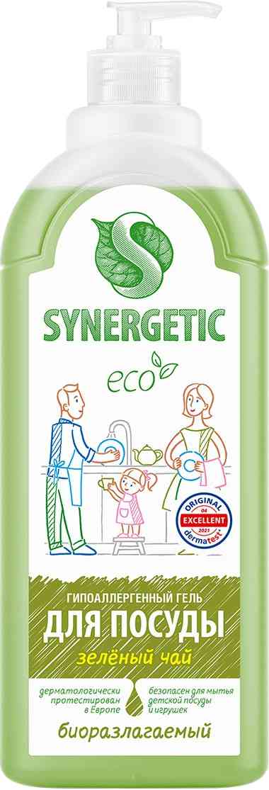 

Гель для мытья посуды Synergetic зеленый чай