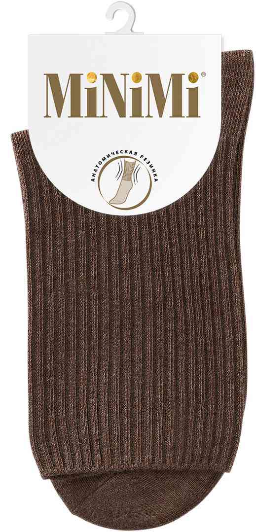 Носки женские MiNiMi Cotone 1203-1 коричневый меланж