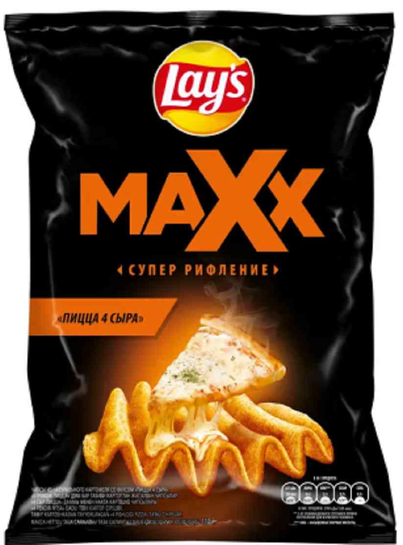 

Чипсы картофельные Lay's Maxx пицца 4 сыра