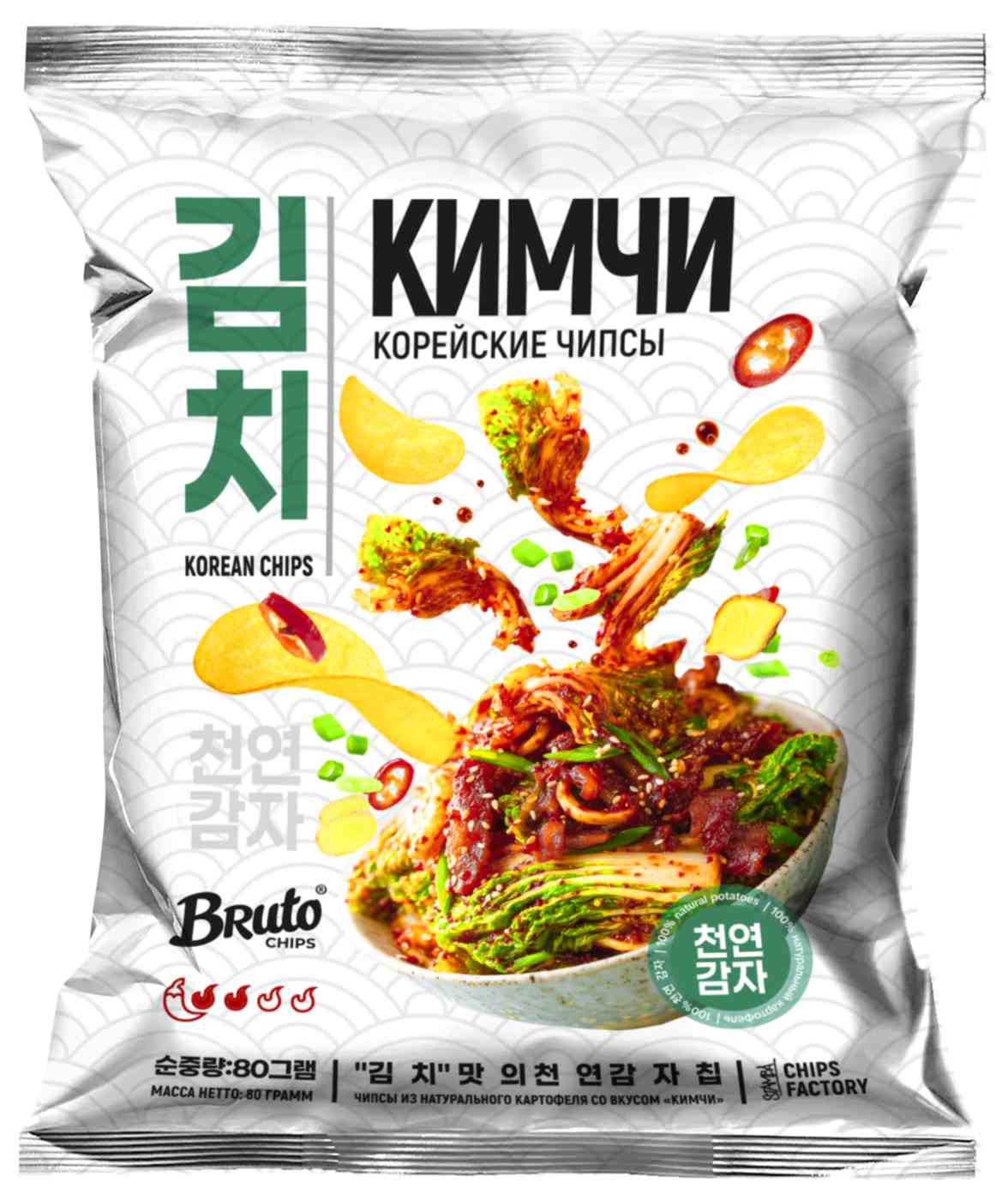 Чипсы картофельные Bruto кимчи