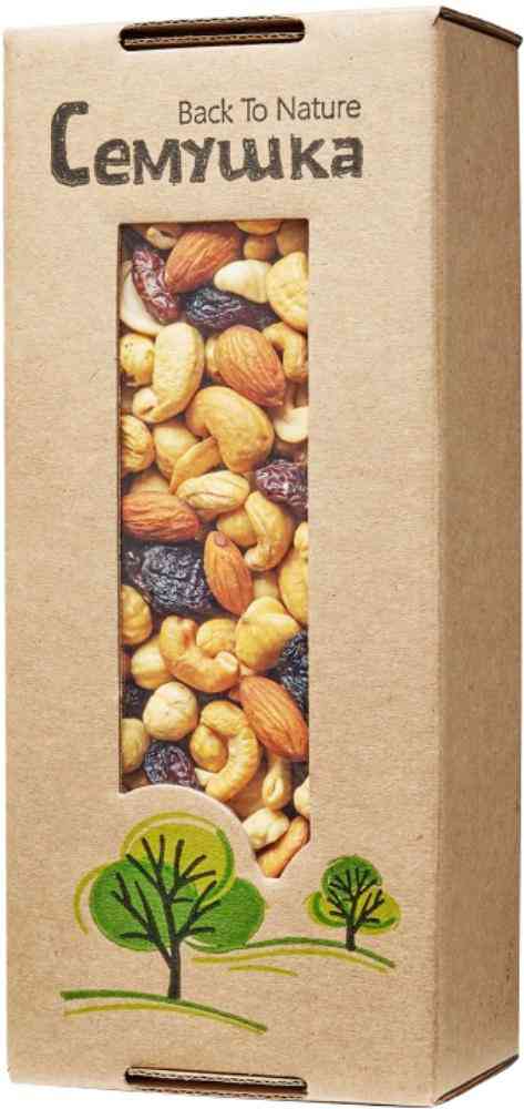 Смесь жареных орехов и изюма Семушка