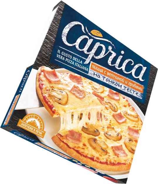 Пицца Caprica с ветчиной и грибами