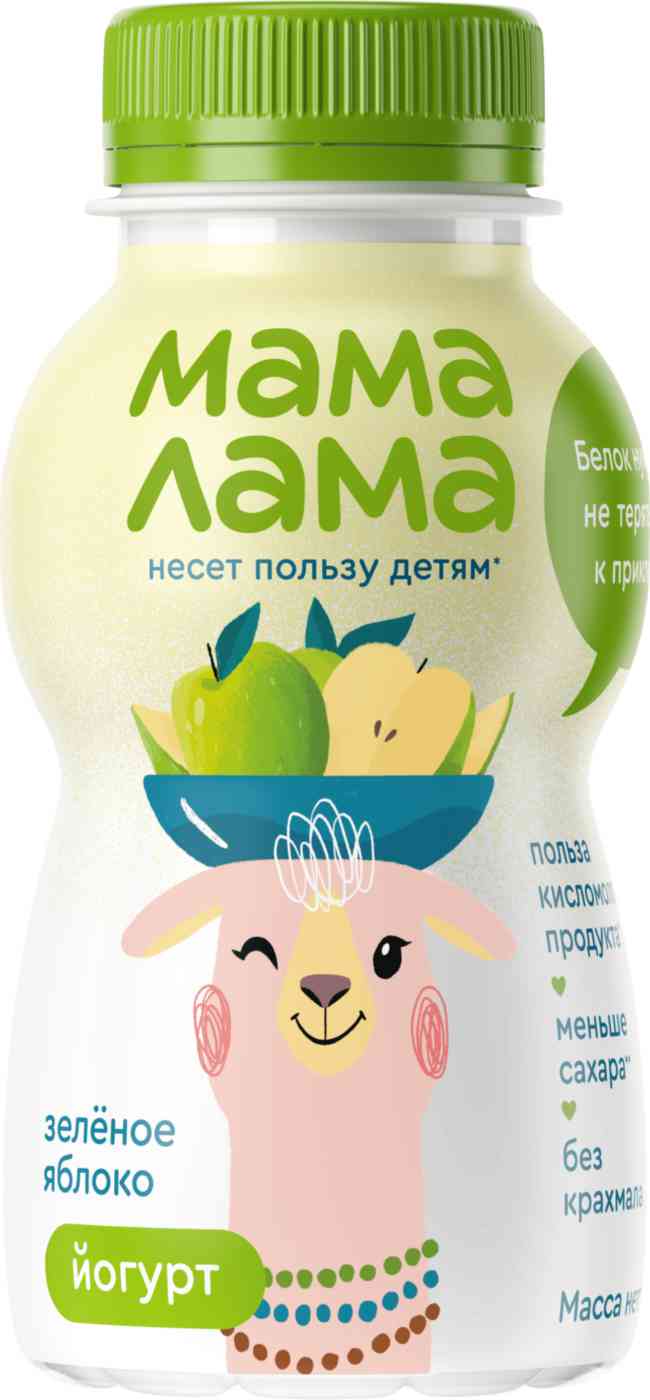 

Йогурт питьевой Мама Лама Биолакт Зеленое яблоко 2,5%