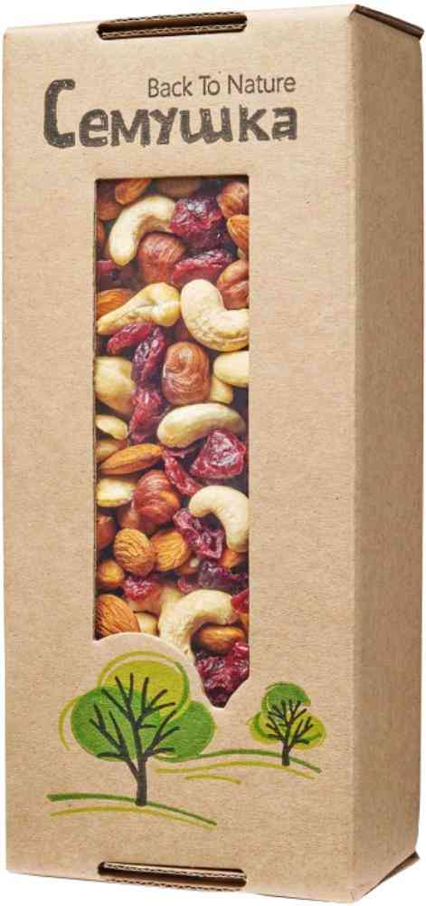 Смесь сушеных орехов с клюквой Семушка