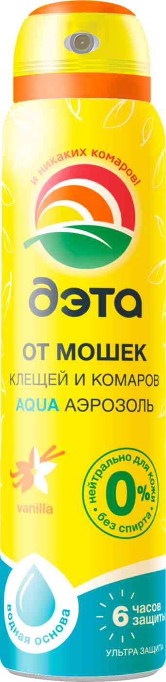 

Аква аэрозоль от мошек, клещей и комаров Дэта