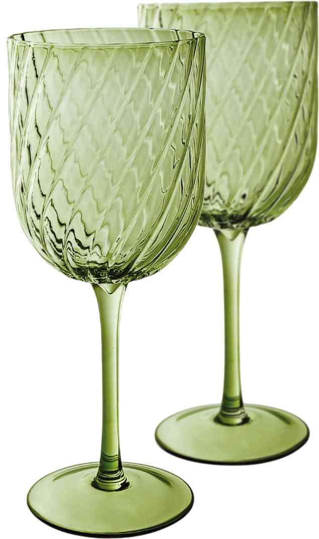 

Бокалы стеклянные Laguna, 410мл, цвет темно-зеленый