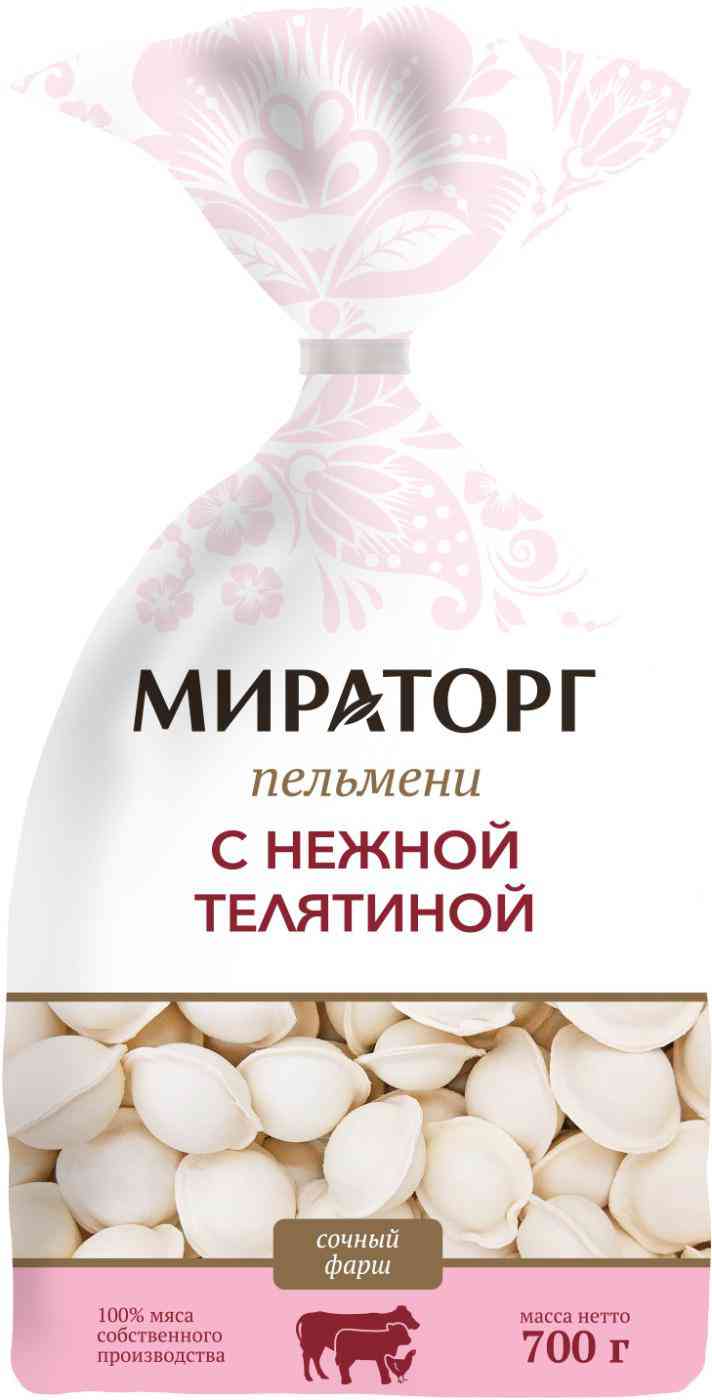 Пельмени с нежной телятиной Мираторг