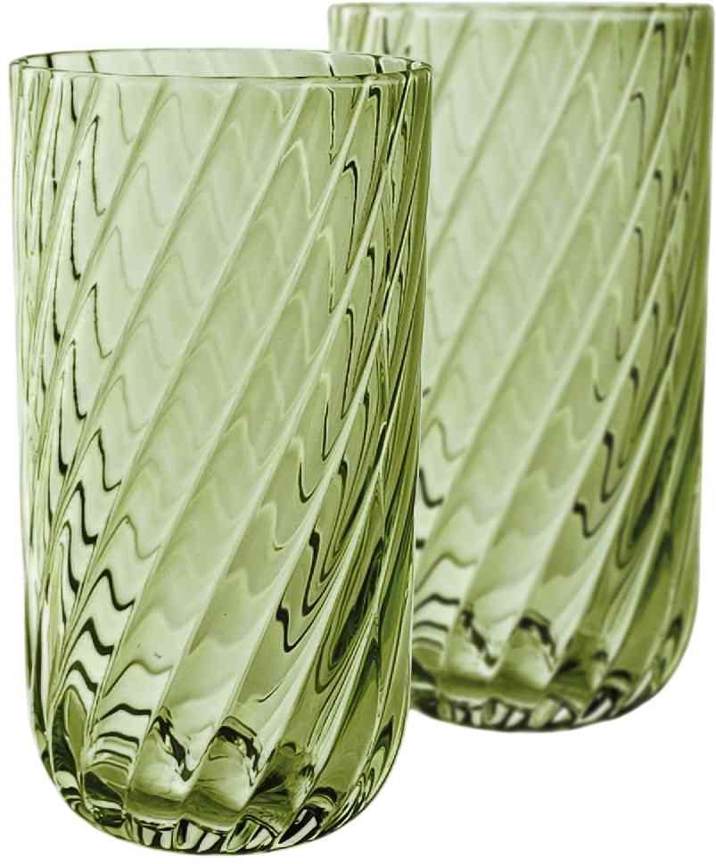 

Стаканы стеклянные Laguna, цвет темно-зеленый, 450 мл