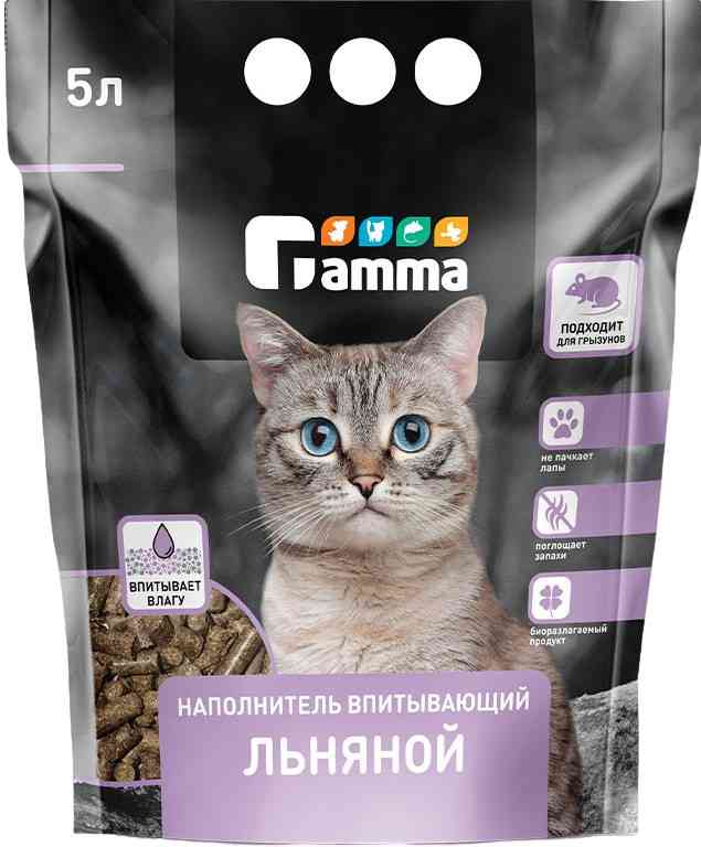 

Наполнитель для кошачего туалета впитывающий Gamma
