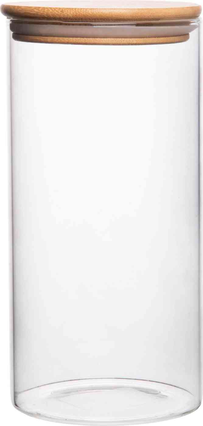 Банка стеклянная Maxus с бамбуковой крышкой