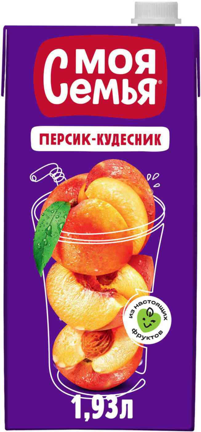 

Напиток сокосодержащий Моя Семья Персик-Кудесник