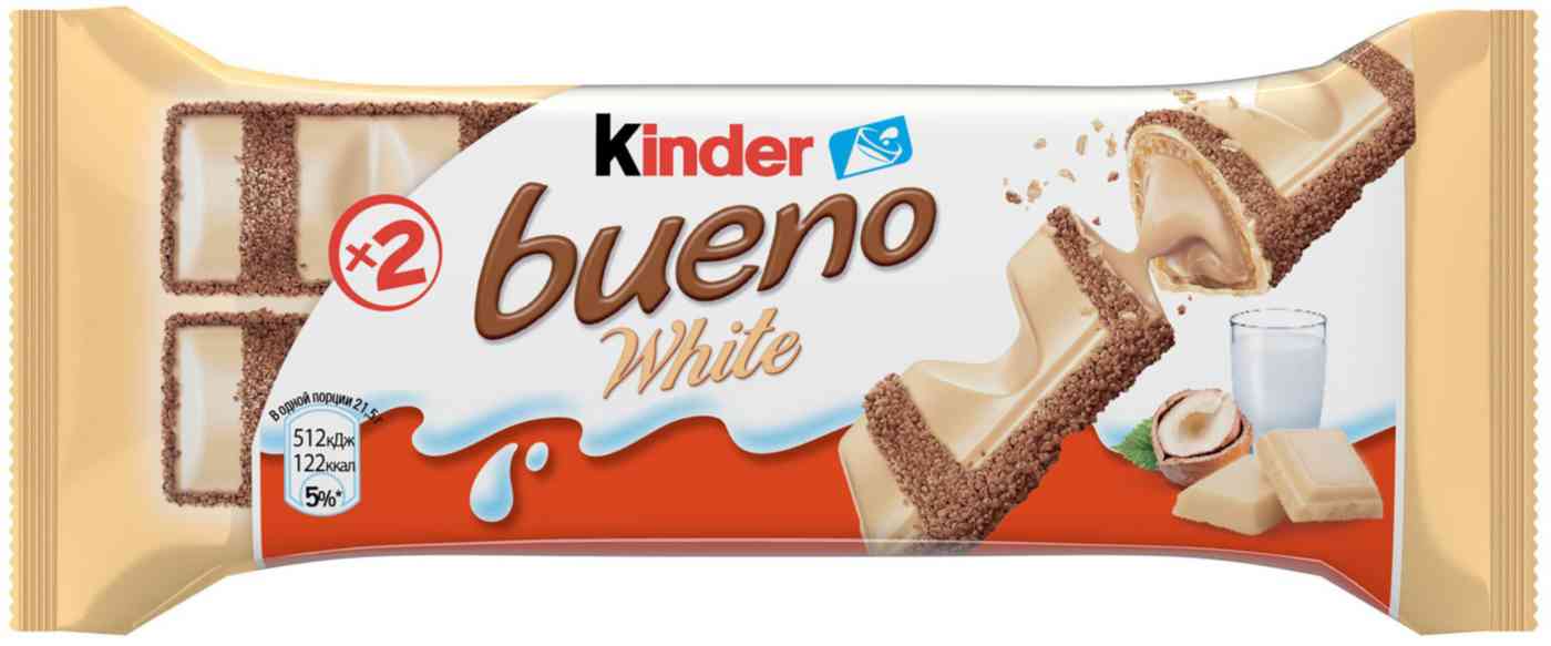 

Вафли в белом шоколаде Kinder