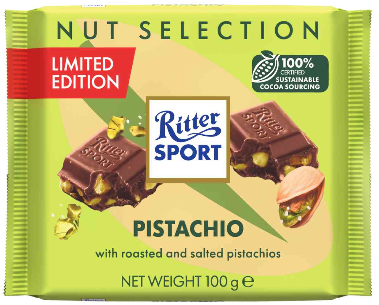 Шоколад молочный Ritter Sport фисташка
