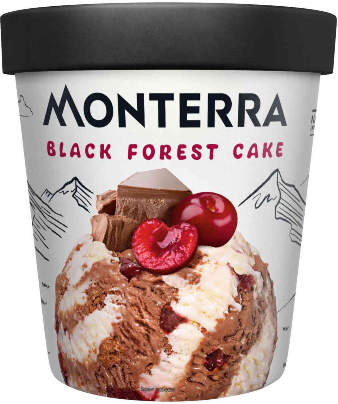 Мороженое пломбир Monterra торт Черный лес