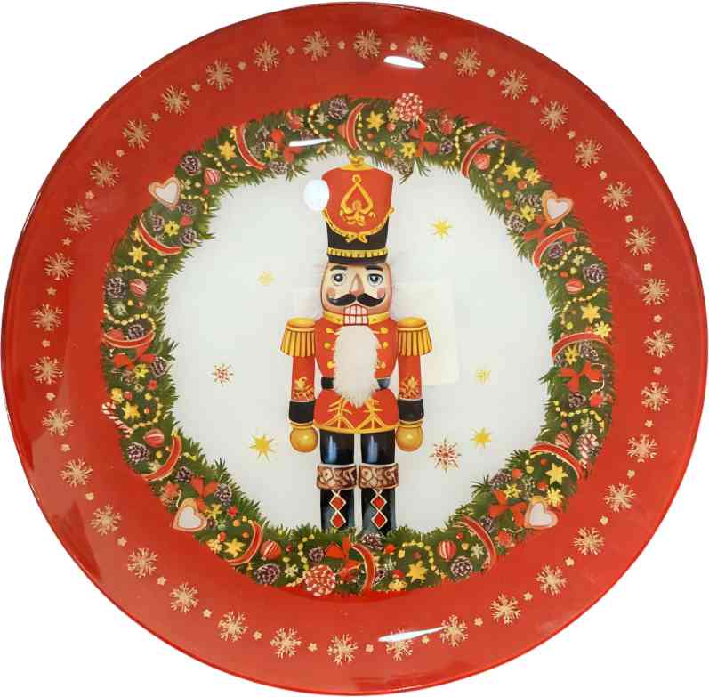 

Тарелка стеклянная Щелкунчик