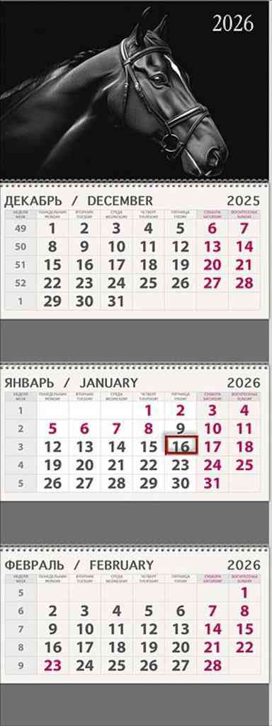 

Календарь трехблочный Арт и Дизайн Символ года 2026