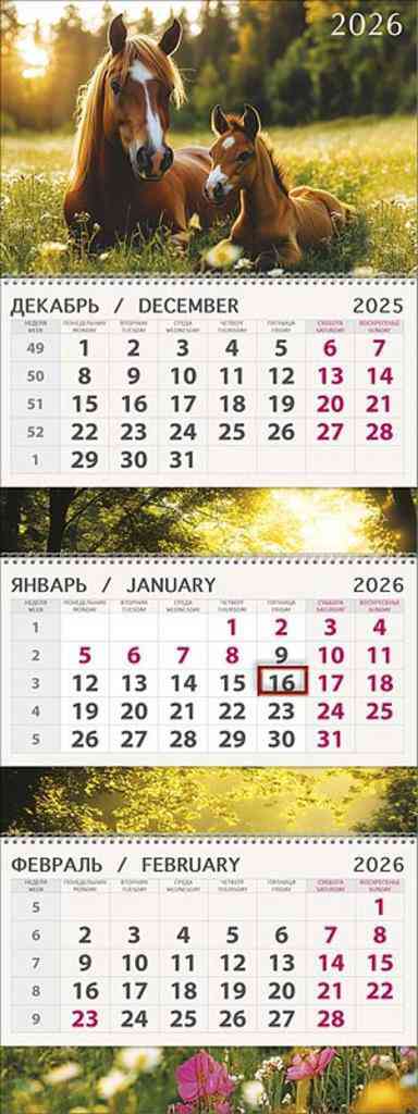 

Календарь трехблочный Арт и Дизайн Счастливая семья
