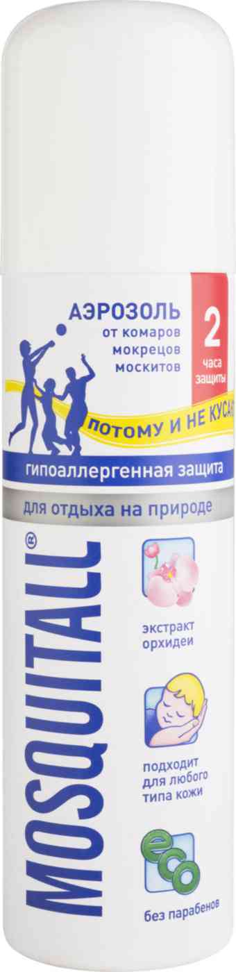 

Аэрозоль от комаров, мокрецов и москитов Mosquitall