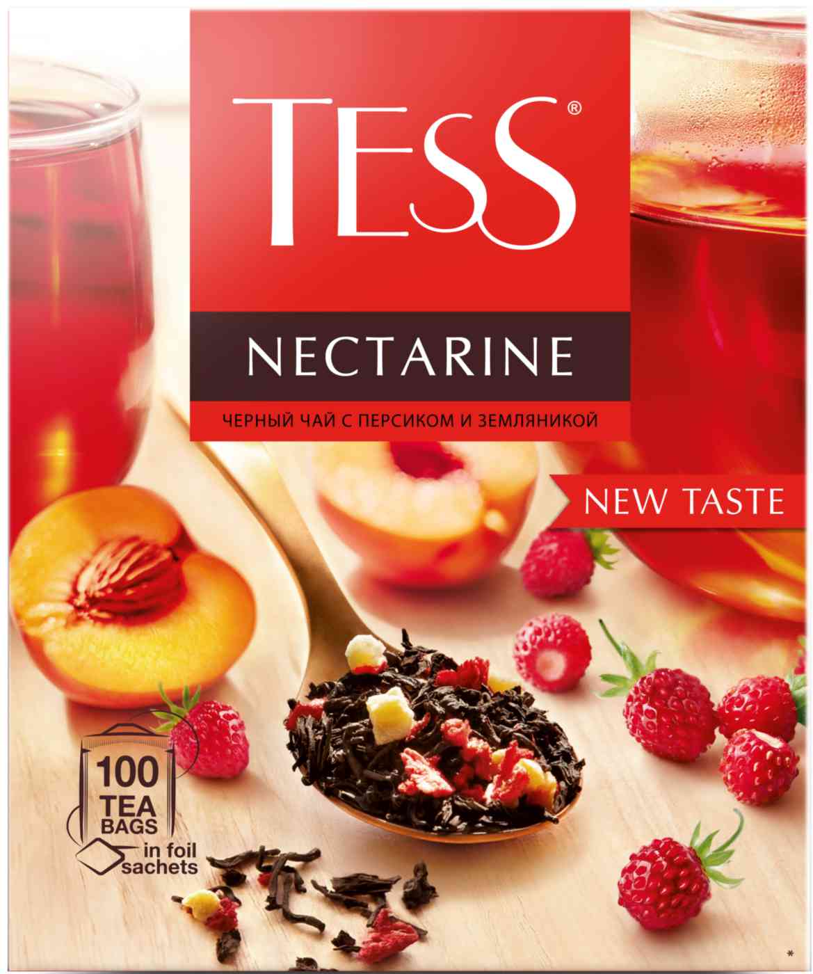 Чай черный Tess с персиком и нектарином