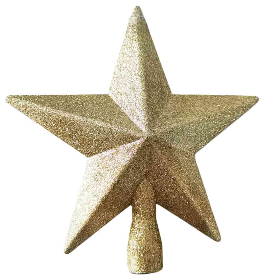 

Верхушка на ёлку Звезда золотистая