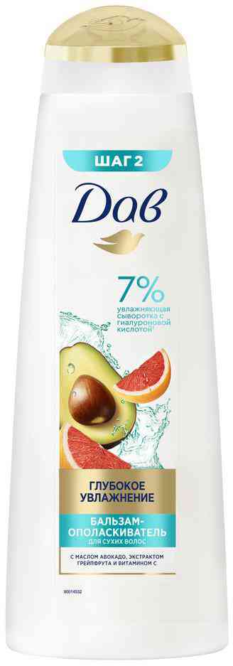 

Бальзам-ополаскиватель для сухих волос Дав глубокое увлажнение