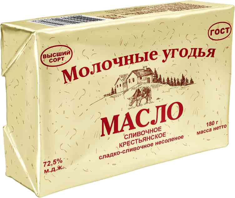 

Масло сливочное Молочные угодья