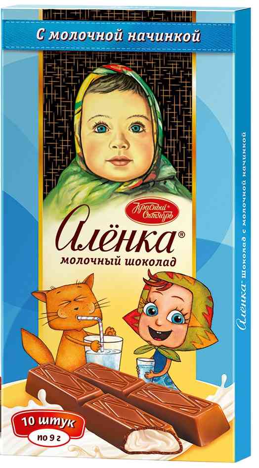 Шоколад молочный Алёнка молочная начинка