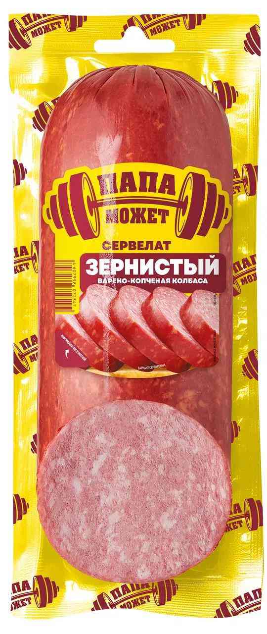 

Сервелат варено-копченый Папа может! Зернистый