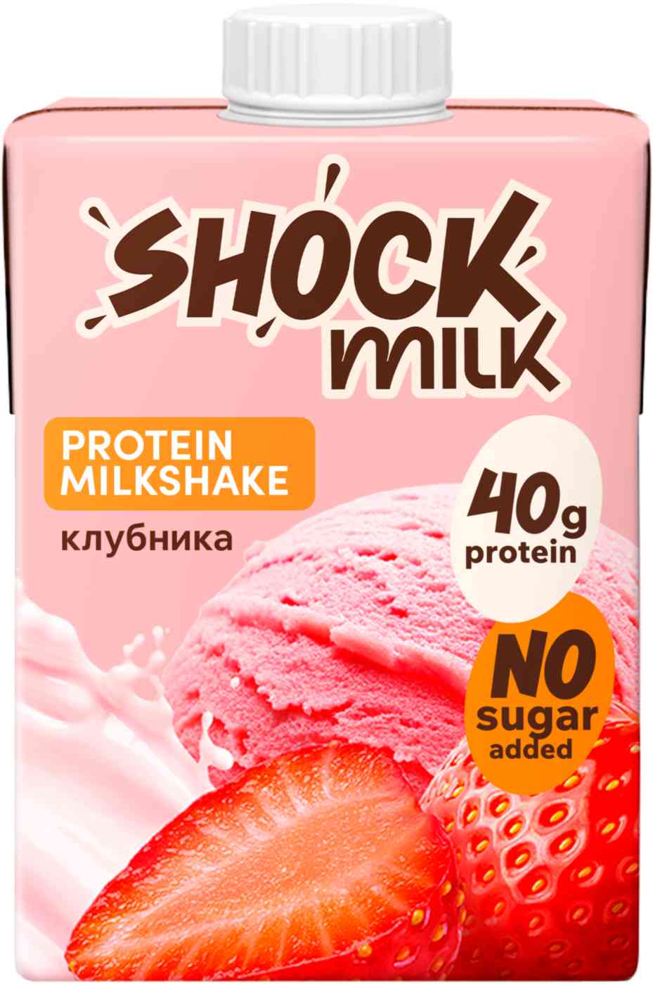 

Коктейль молочный высокобелковый Shock Milk клубника обезжиренный