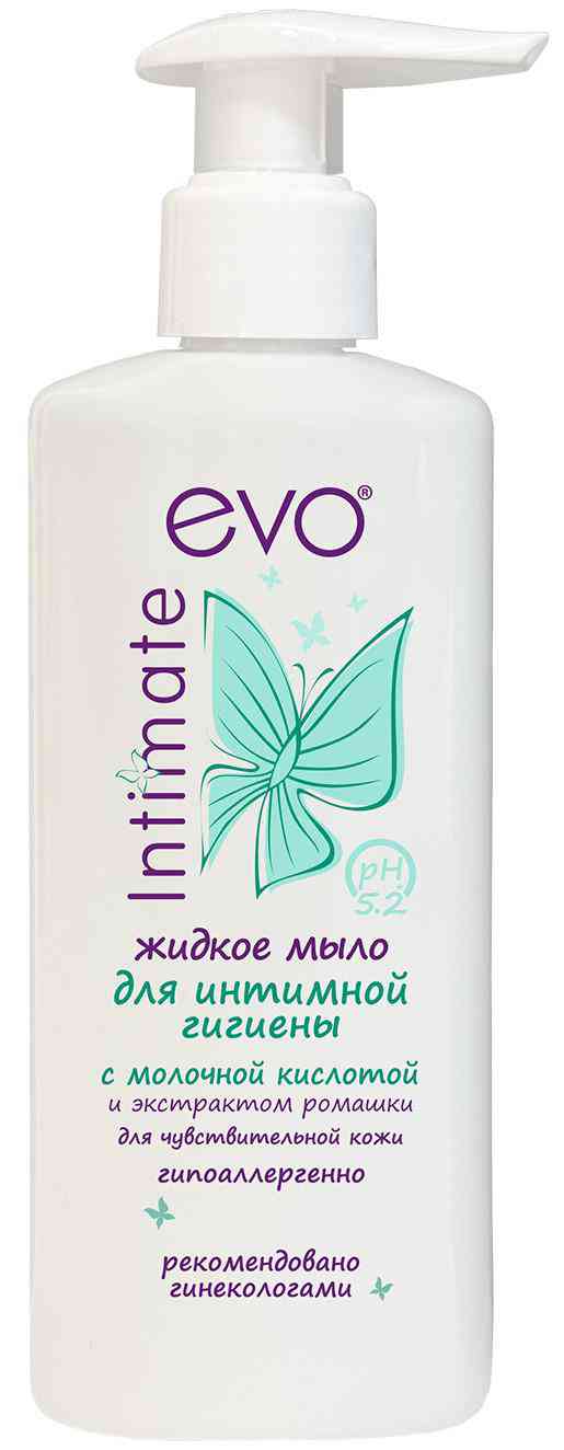 Жидкое мыло для интимной гигиены Evo с молочной кислотой и с экстрактом ромашки 166₽