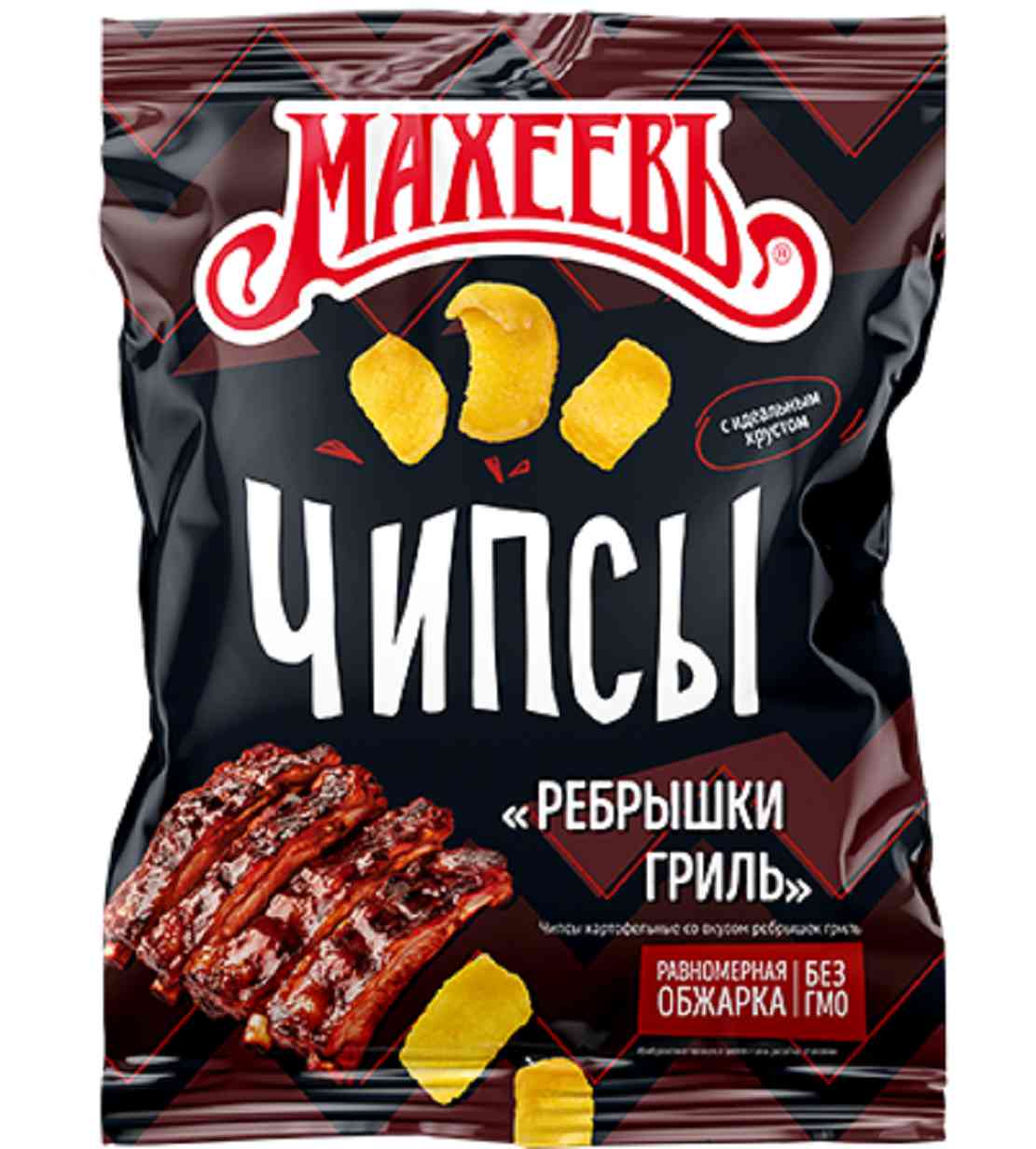 Чипсы картофельные  Махеевъ со вкусом ребрышек гриль