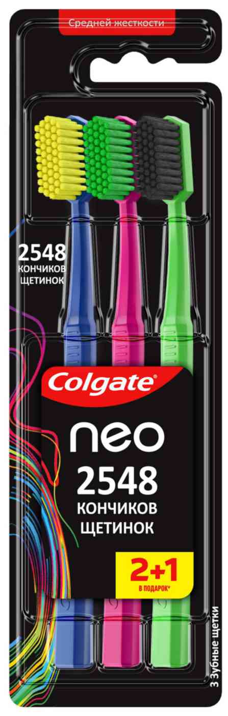 Зубная щетка Colgate Neo 2548 Кончиков щетинок средняя 346₽