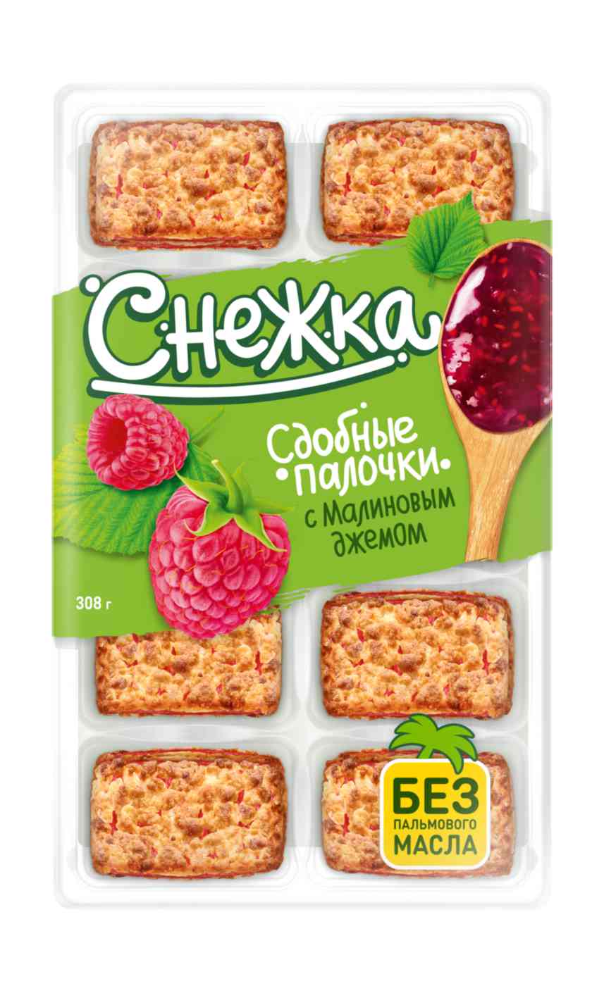 Палочки сдобные Снежка малиновый джем