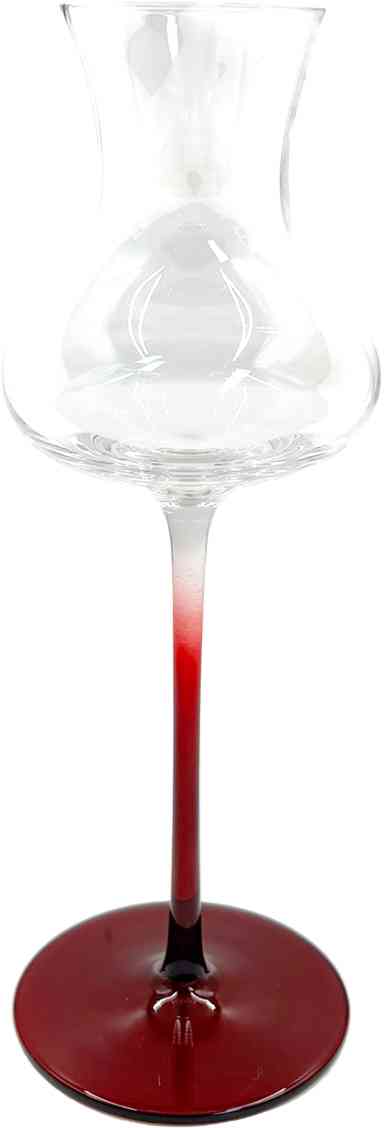 

Бокал для аперитива хрустальный на красной ножке