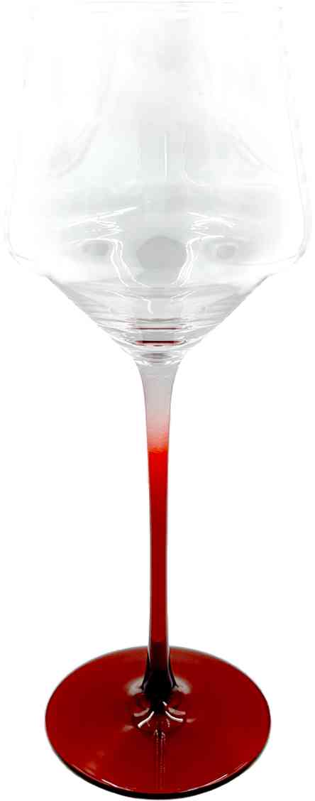 Бокал для вина хрустальный на красной ножке 390₽