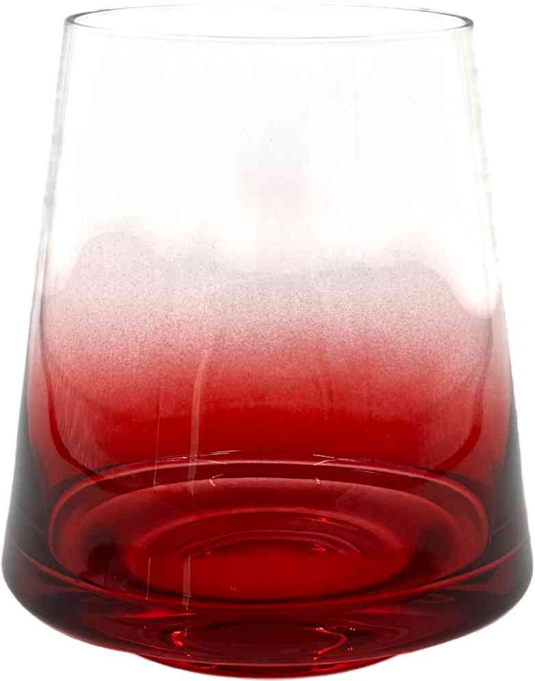 

Стакан хрустальный с красным дном