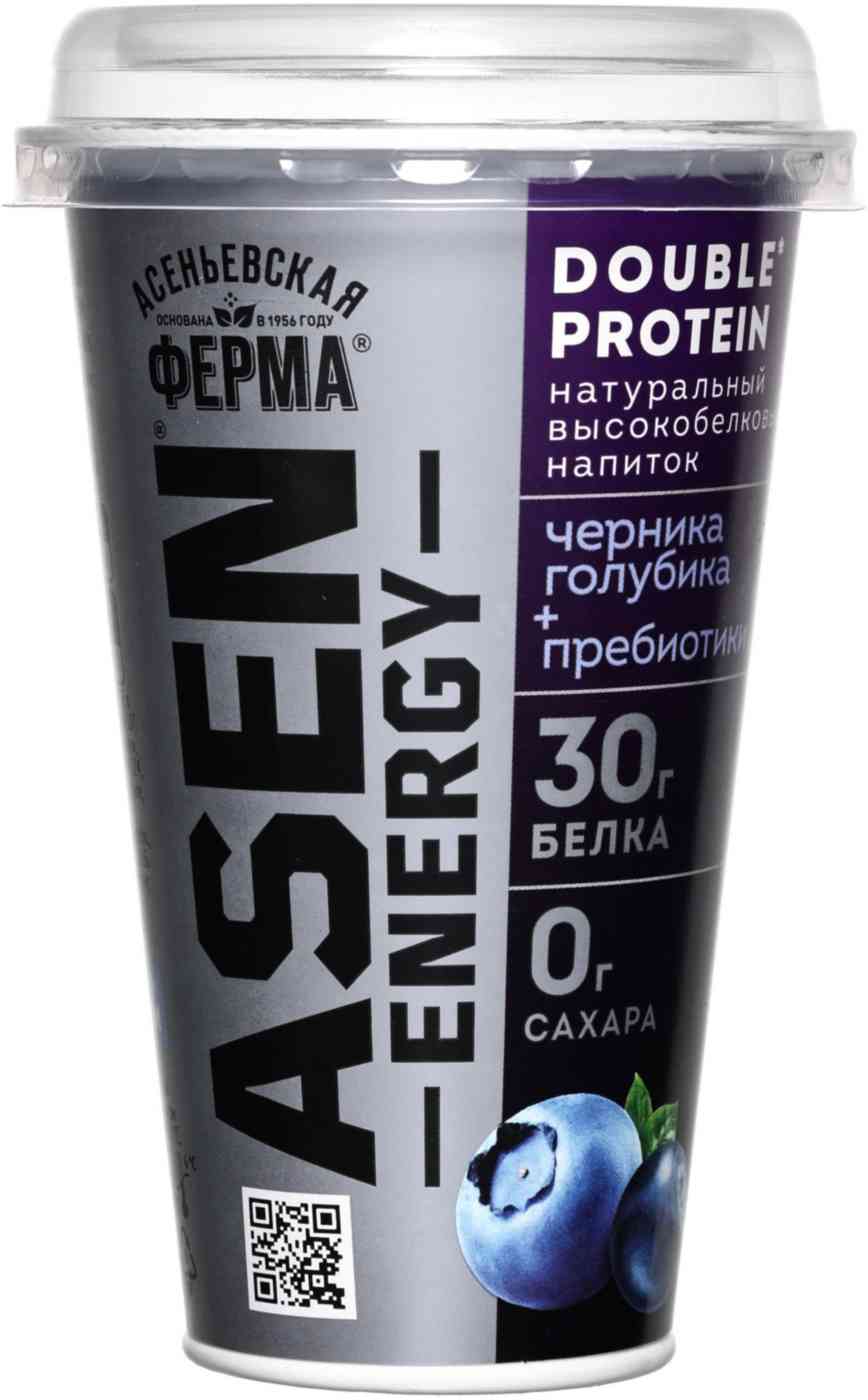 

Напиток кисломолочный высокобелковый AsenEnergy черника-голубика без сахара 0%