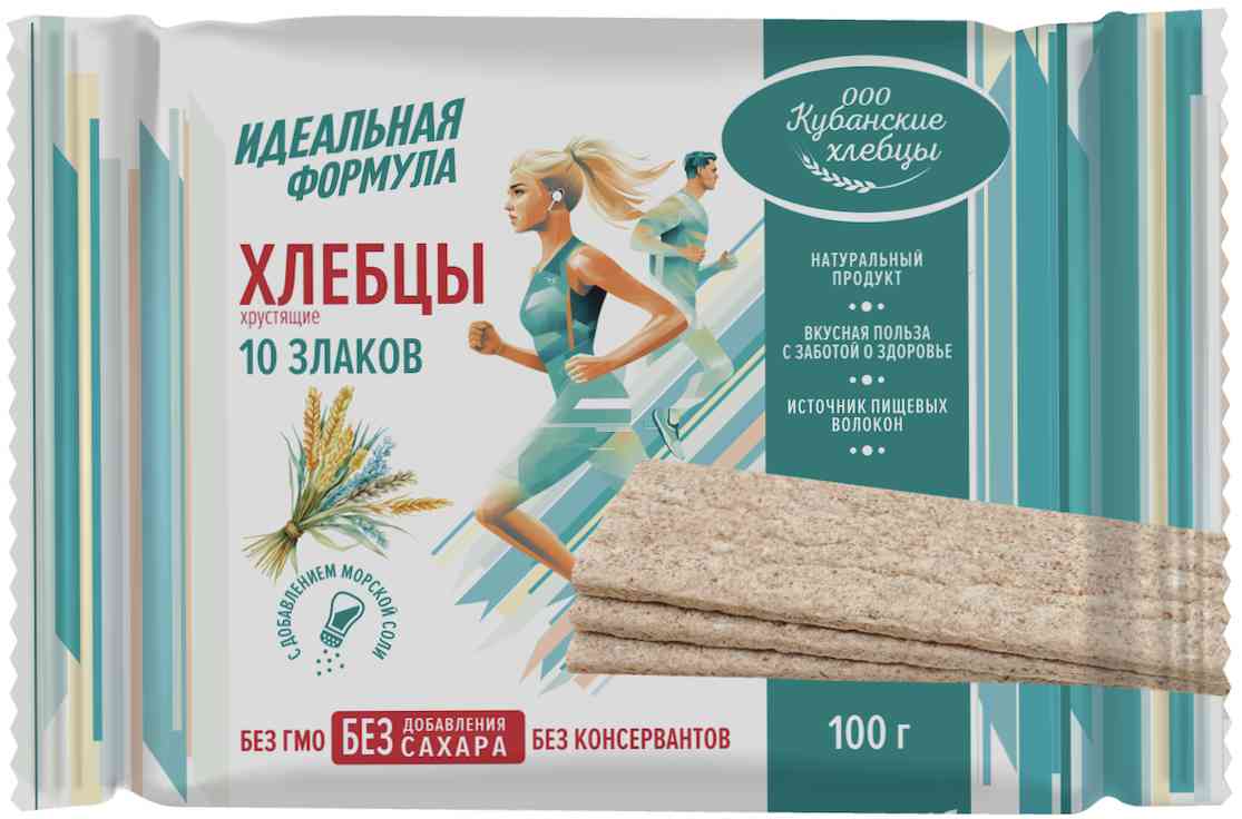 Хлебцы хрустящие Кубанские хлебцы идеальная формула 10 злаков