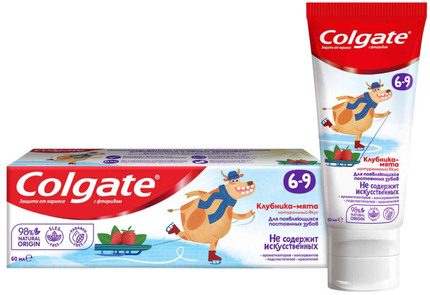 

Зубная паста детская Colgate для появляющихся постоянных зубов от 6 до 9 лет клубника-мята