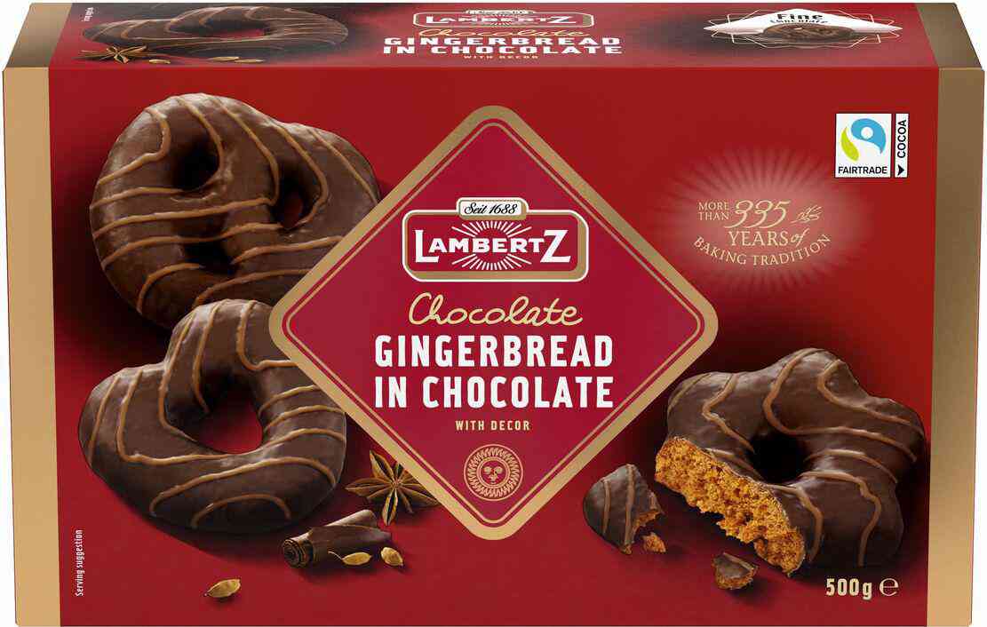 

Пряники Lambertz имбирные в темном шоколаде