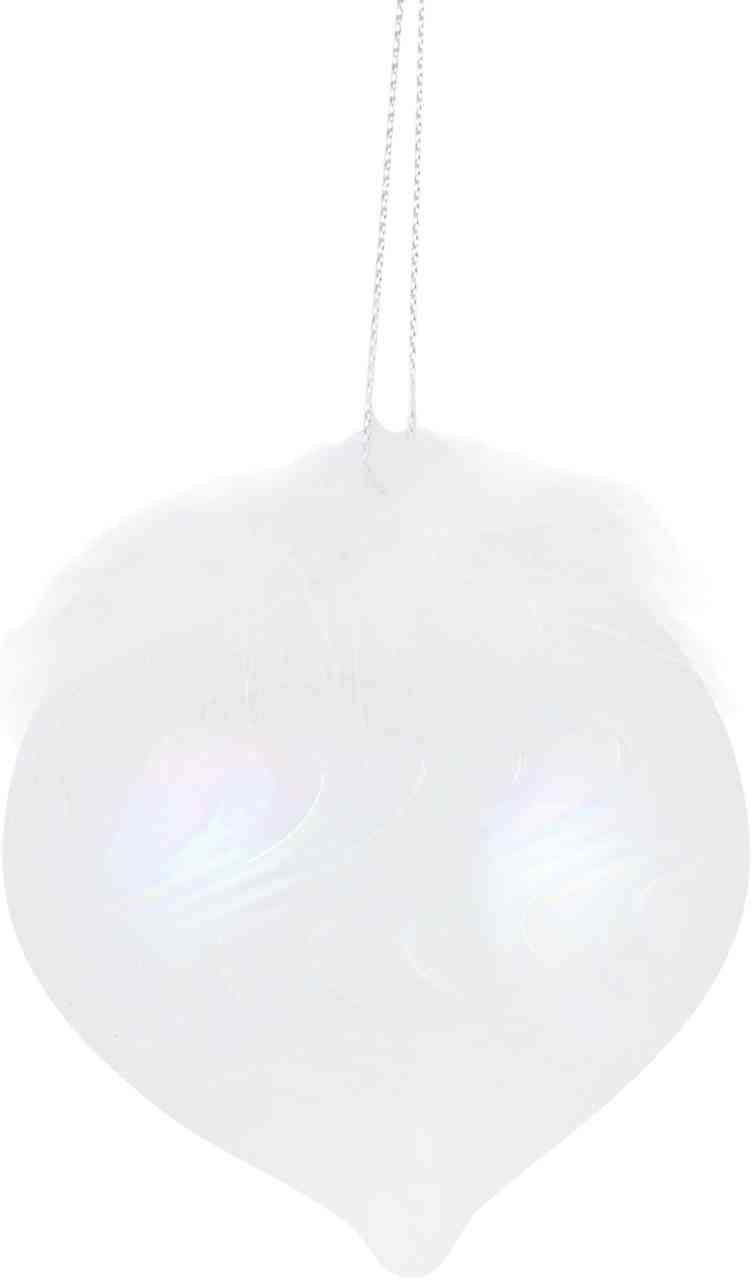 

Ёлочное украшение Луковка с пером, стекло